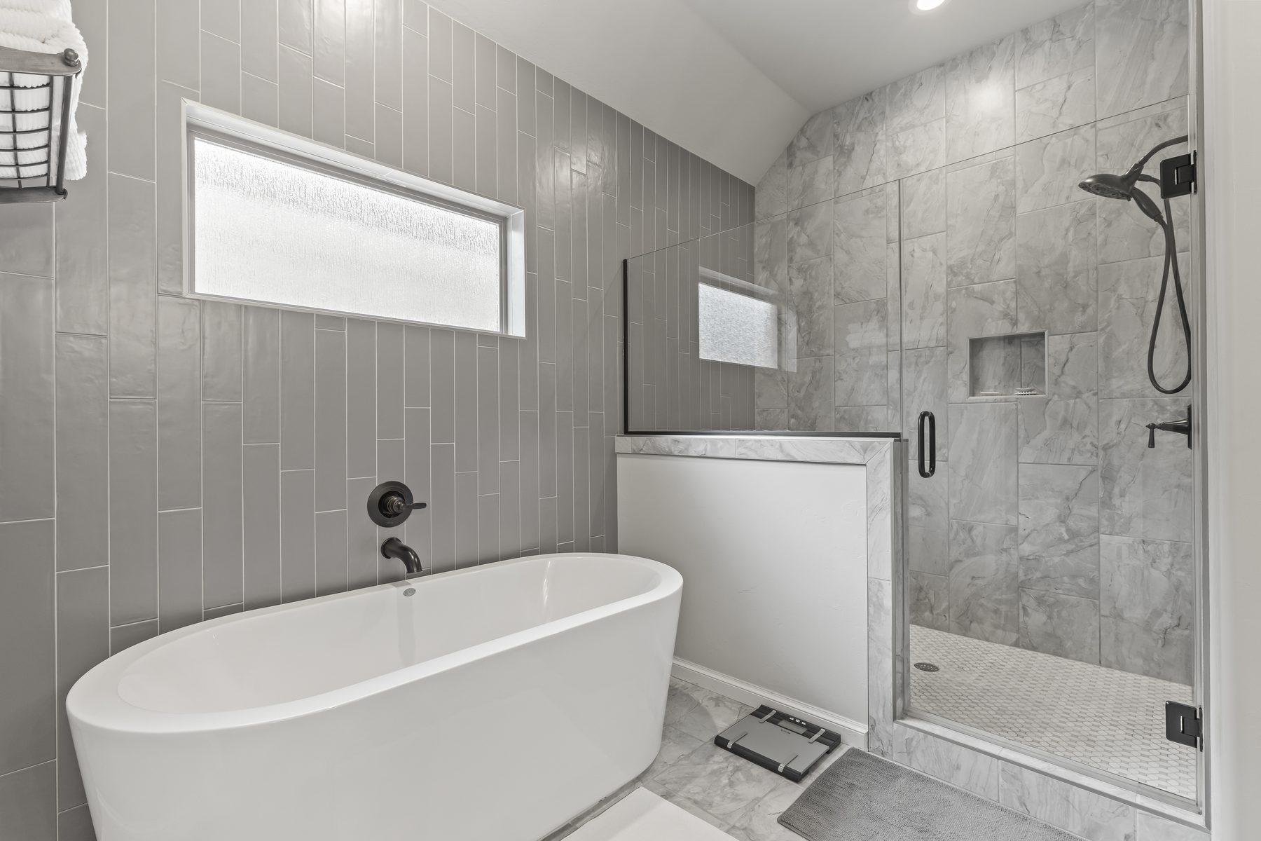 Bathroom with double vanity